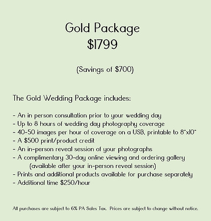 MF Wedding Price List 2016 TriFold Inside Gold